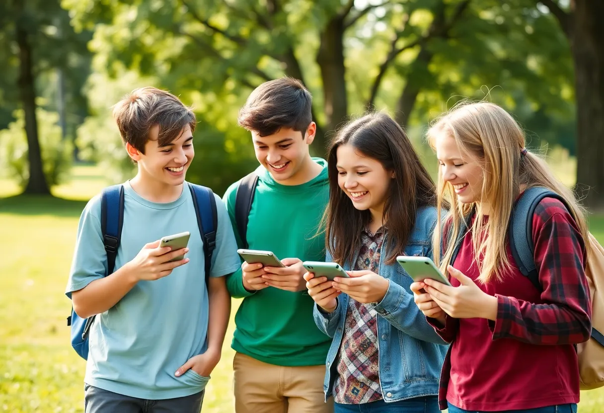 Teenagers Enjoying Outdoor Activities