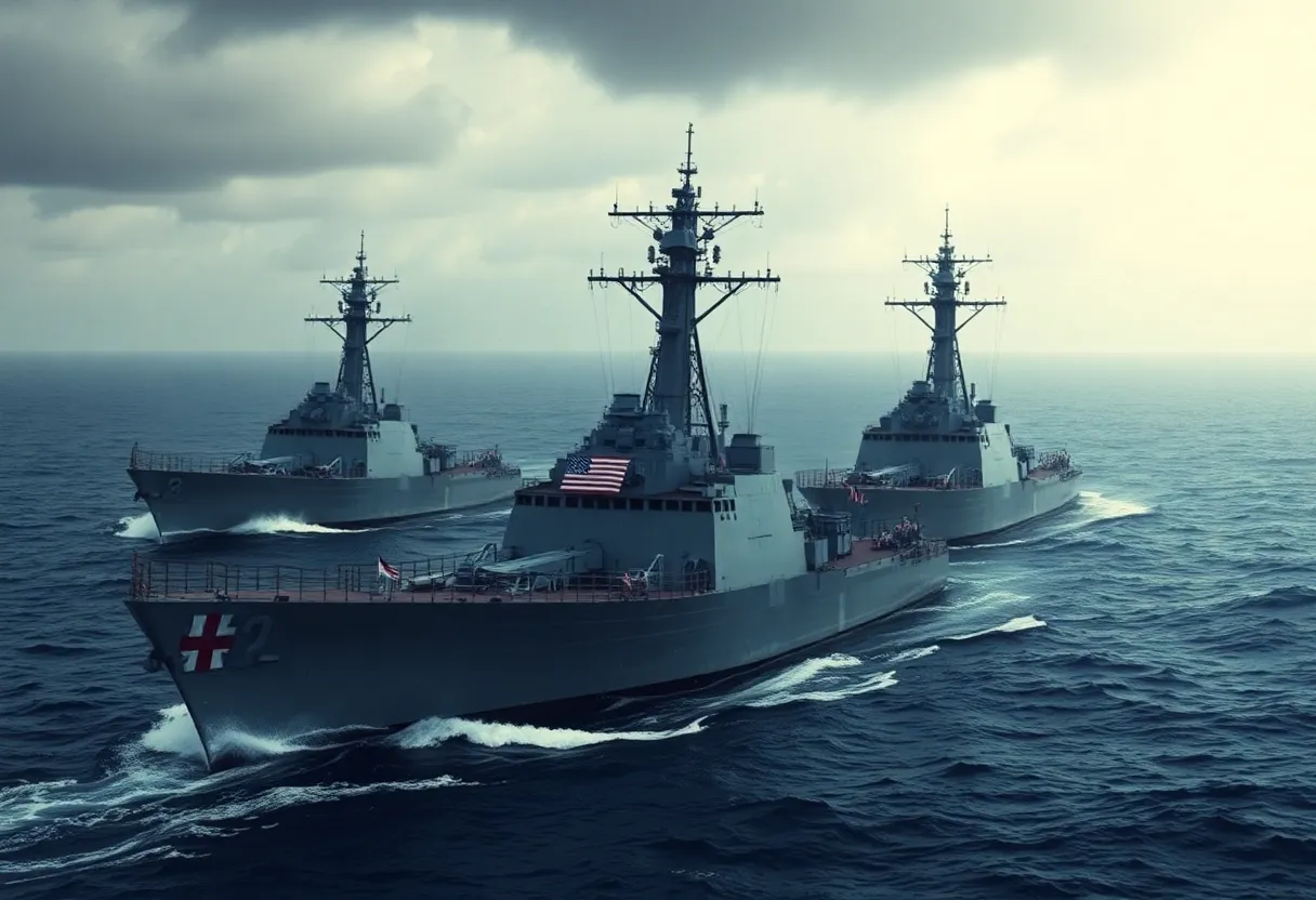 U.S. Navy Ships Near Venezuela