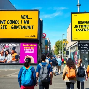 Billboards near Florida State University highlighting antisemitism awareness