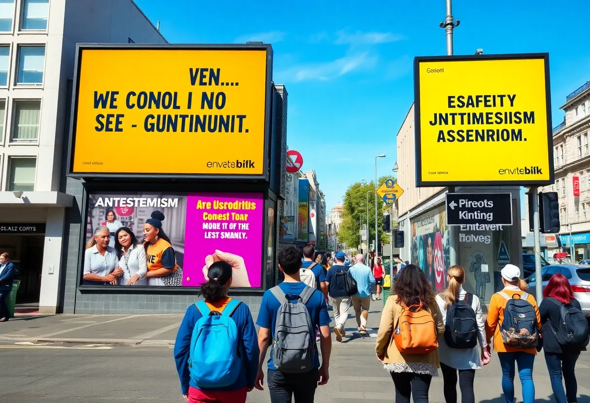 Billboards near Florida State University highlighting antisemitism awareness