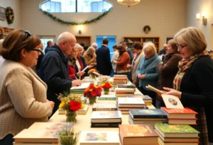 Brandon Keller engaging with attendees at a book signing event