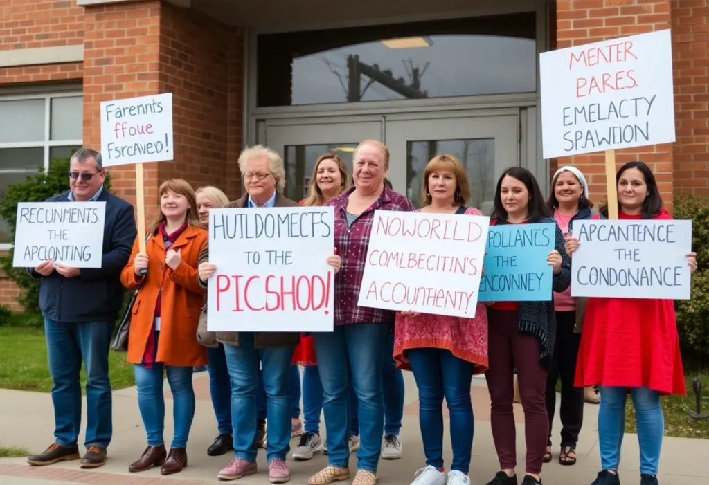 Concerned parents advocating for accountability in school politics