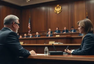 Courtroom Scene in High-Profile Murder Case