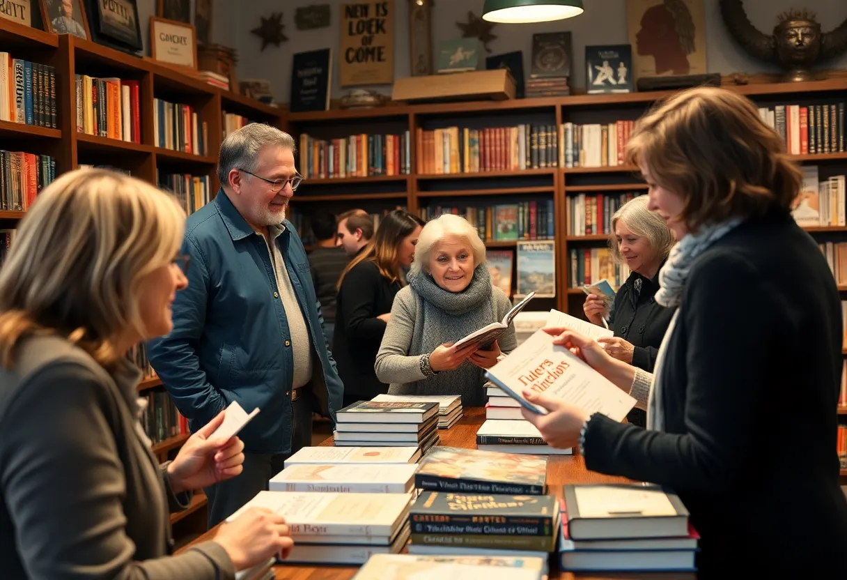 Book signing event for Finding Angels by Rhett DeVane
