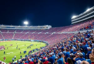 Florida State and Virginia fans at a college football game