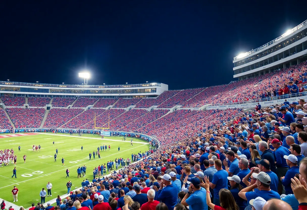 Florida State and Virginia fans at a college football game