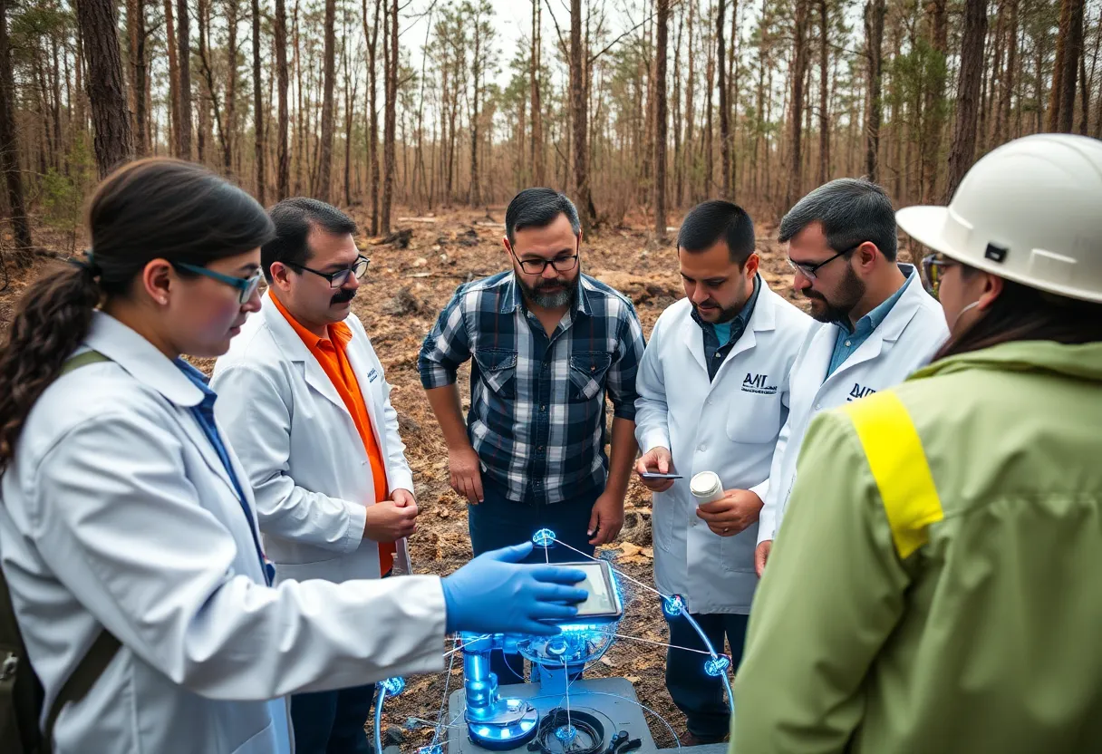 Scientists working on AI wildfire management research