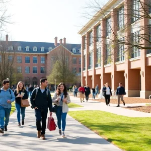 Students at Florida State University campus engaging in activities