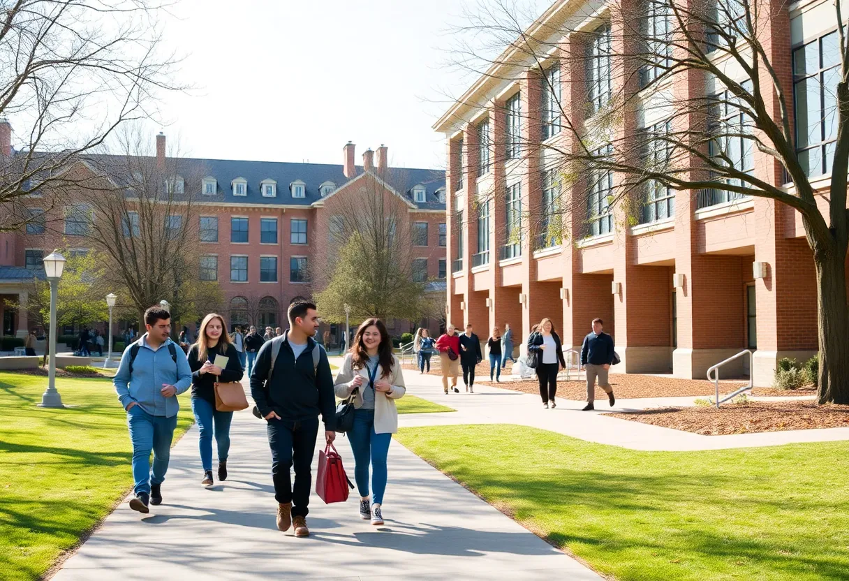 Students at Florida State University campus engaging in activities