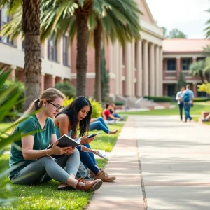 Students on the Florida State University campus promoting safety and community.