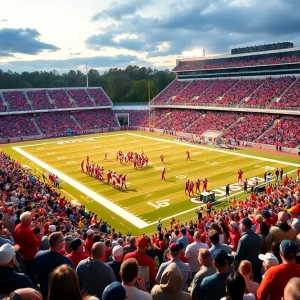 Fans supporting high school football teams during a game in Big Bend region