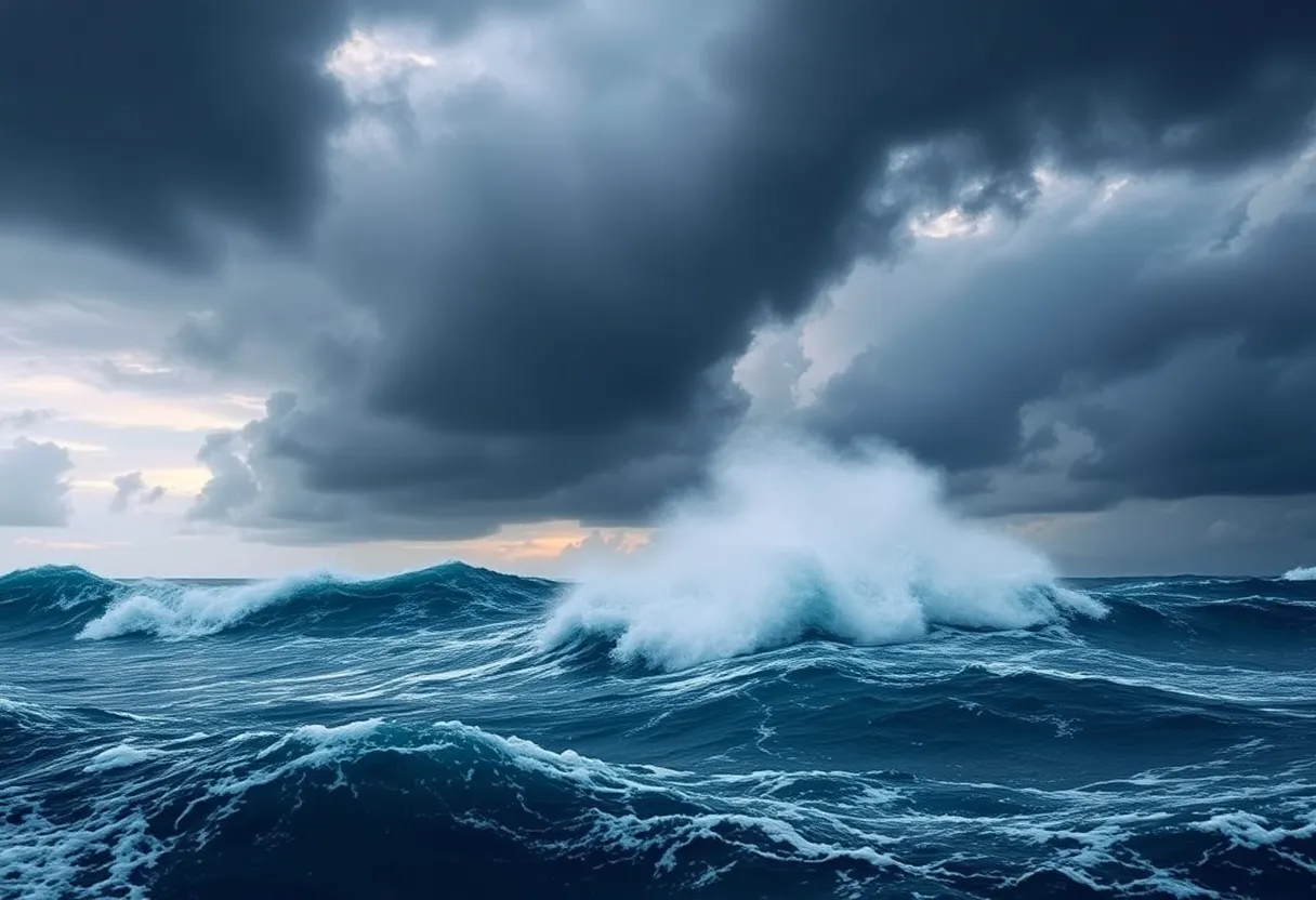 Hurricane Humberto Over the Ocean