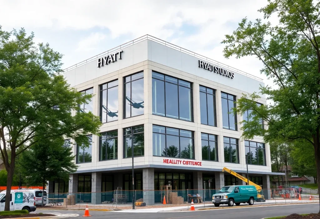 Construction site of Hyatt Studios Hotel in Tallahassee