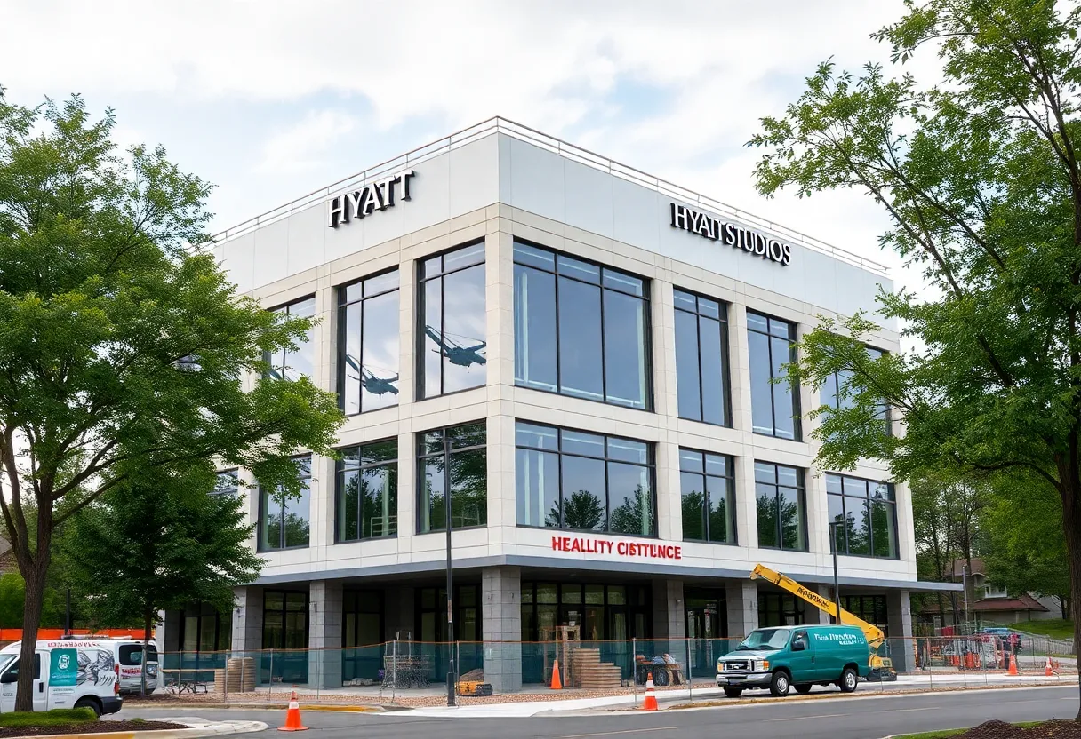 Construction site of Hyatt Studios Hotel in Tallahassee