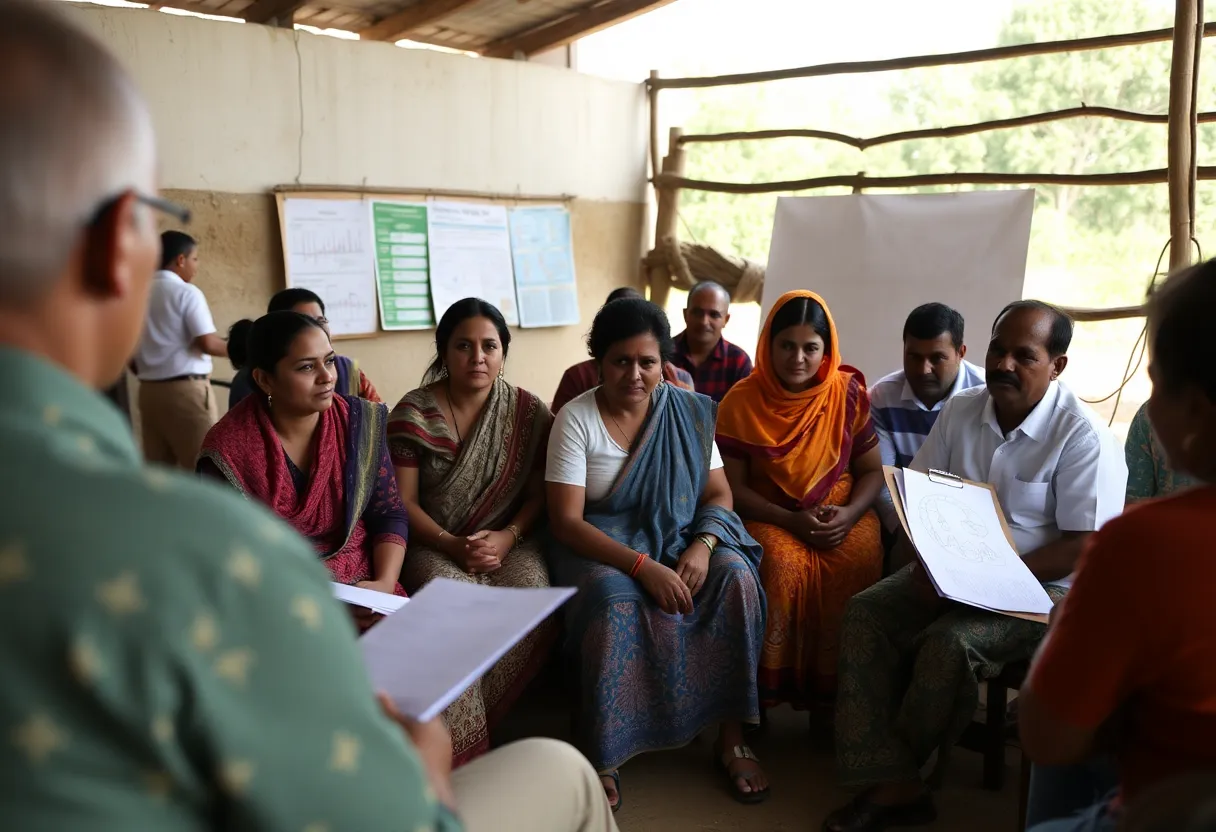Residents discussing rural healthcare needs at a forum in Lake City.