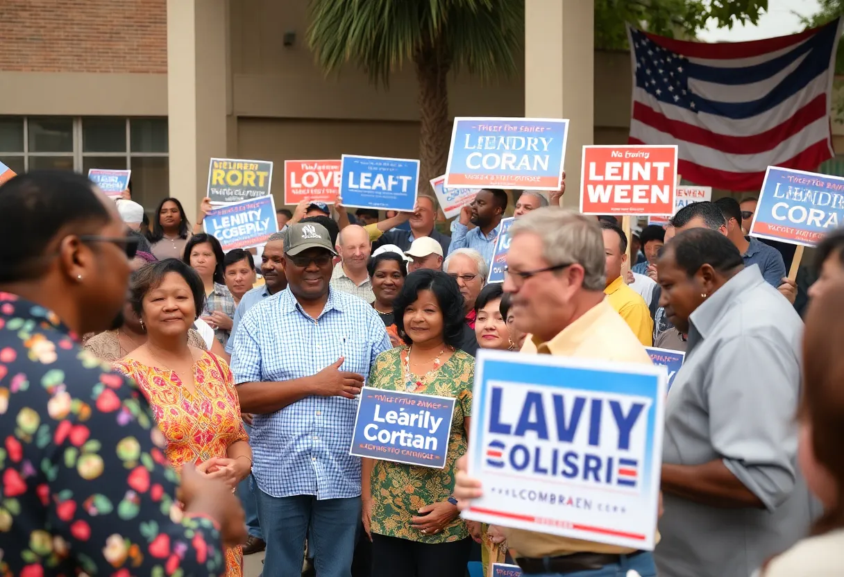 Community members at a political rally in Leon County