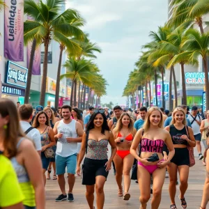 Miami Beach Spring Break Scene