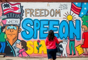 Mural Honoring Freedom of Speech