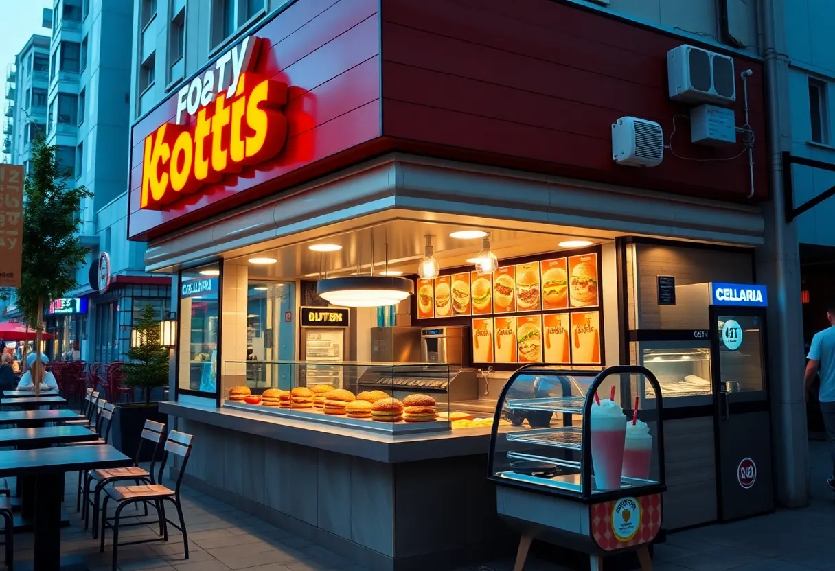 Rendering of a new Cook Out restaurant in Tallahassee