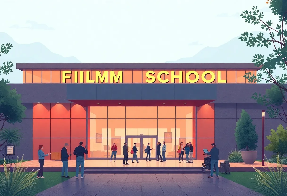 Exterior view of the new film school facility at Florida State University.