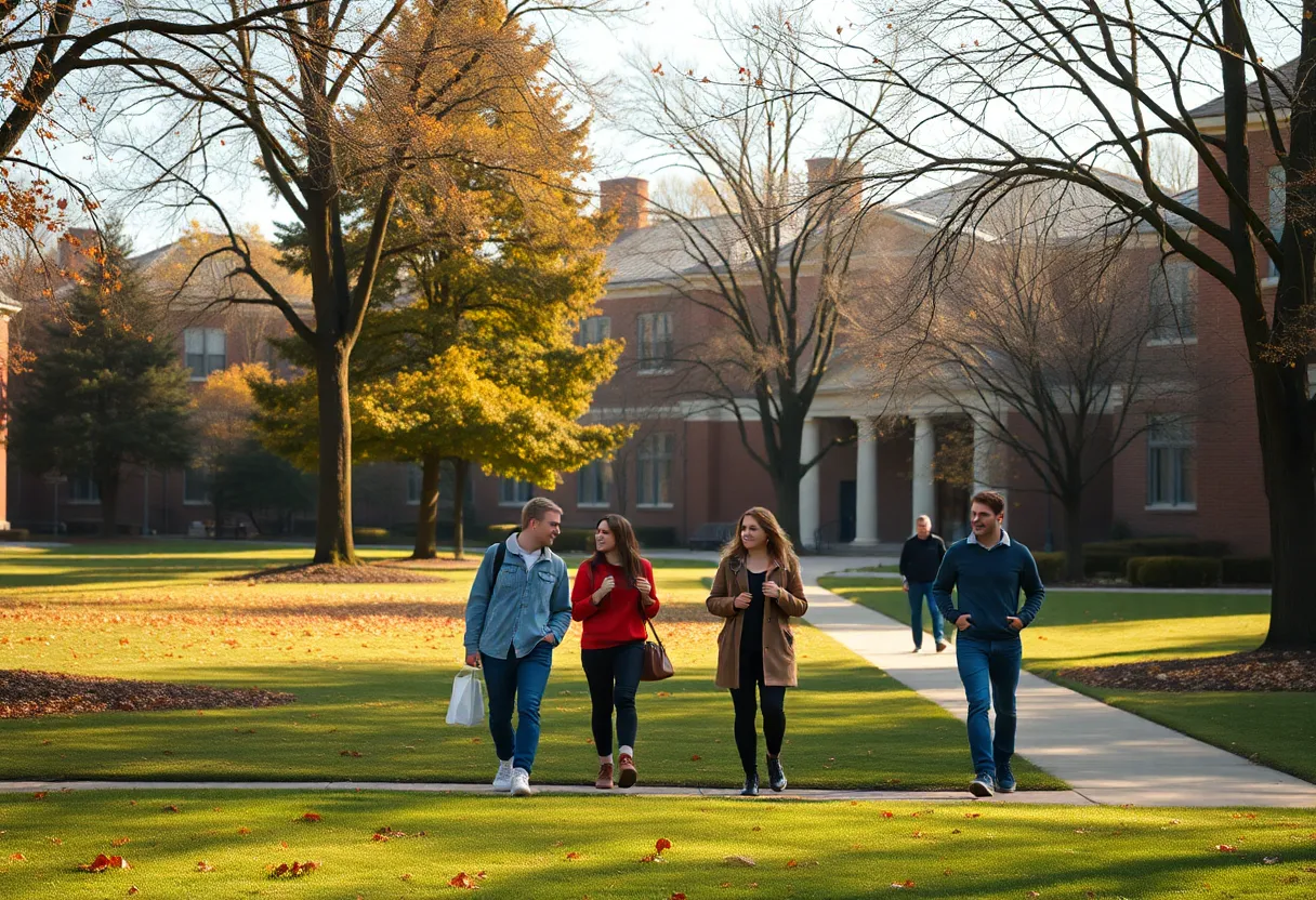 Northwestern University Campus in Autumn
