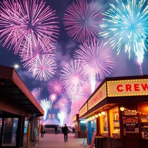 Colorful fireworks at the Phantom Fireworks showroom