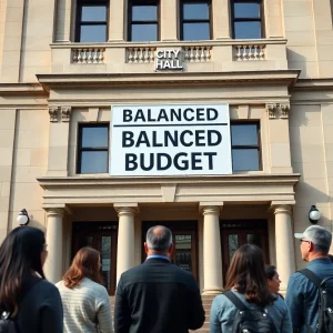 City hall building depicting a budget meeting in Tallahassee.