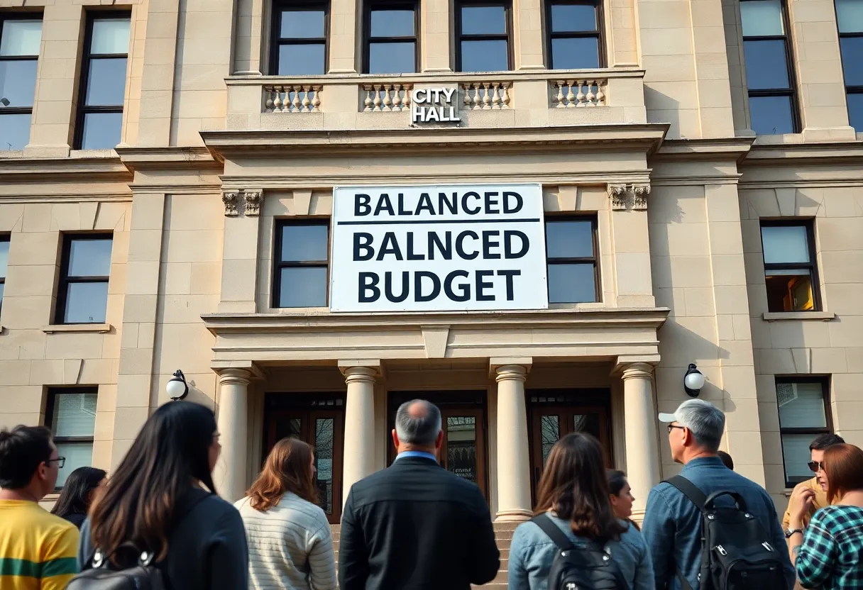 City hall building depicting a budget meeting in Tallahassee.