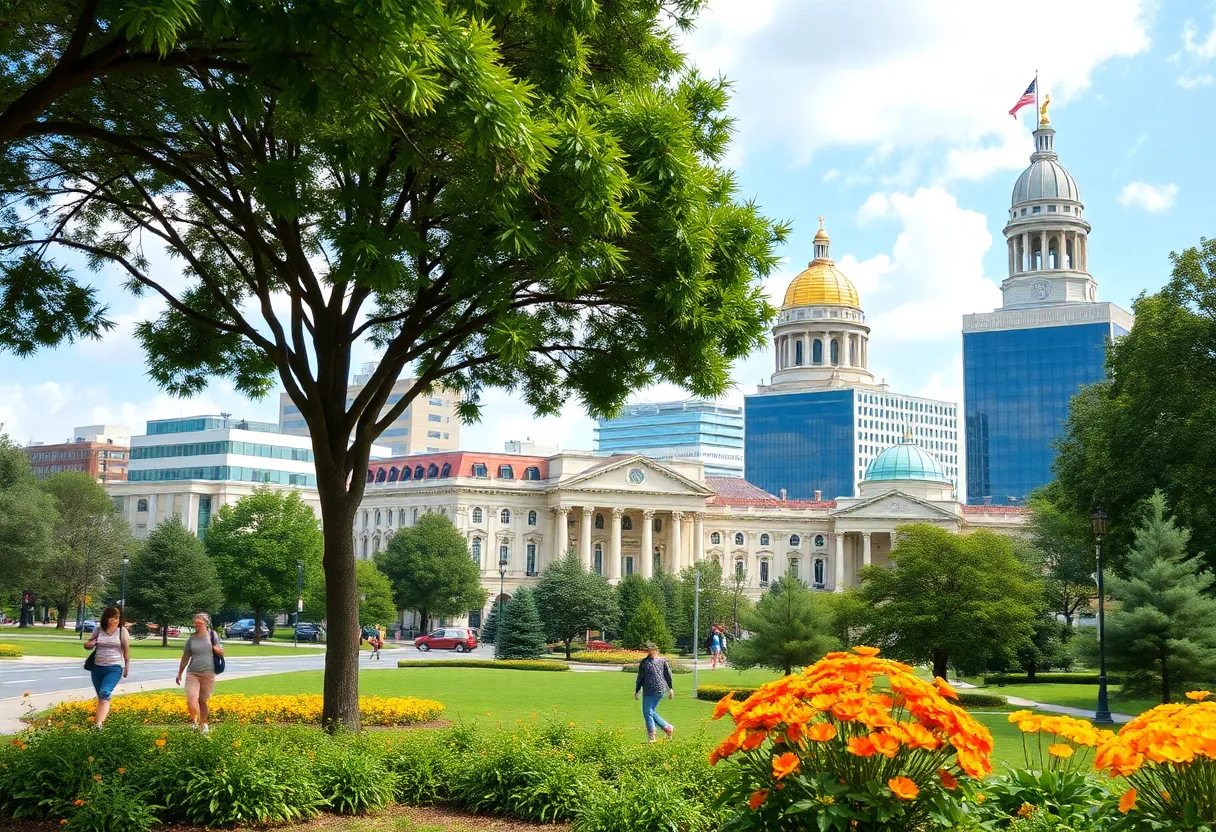 Aerial view of Tallahassee, reflecting growth and community development