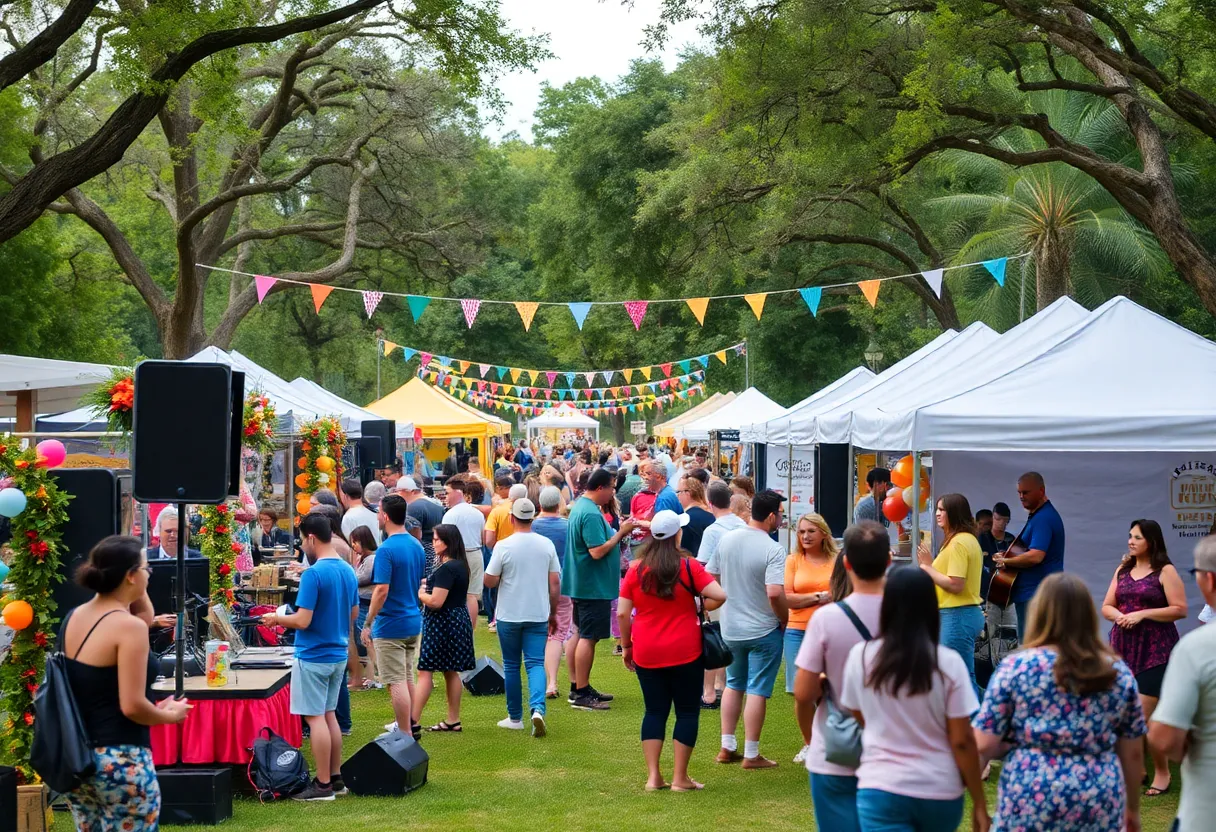 A lively community festival in Tallahassee showcasing culture and music.