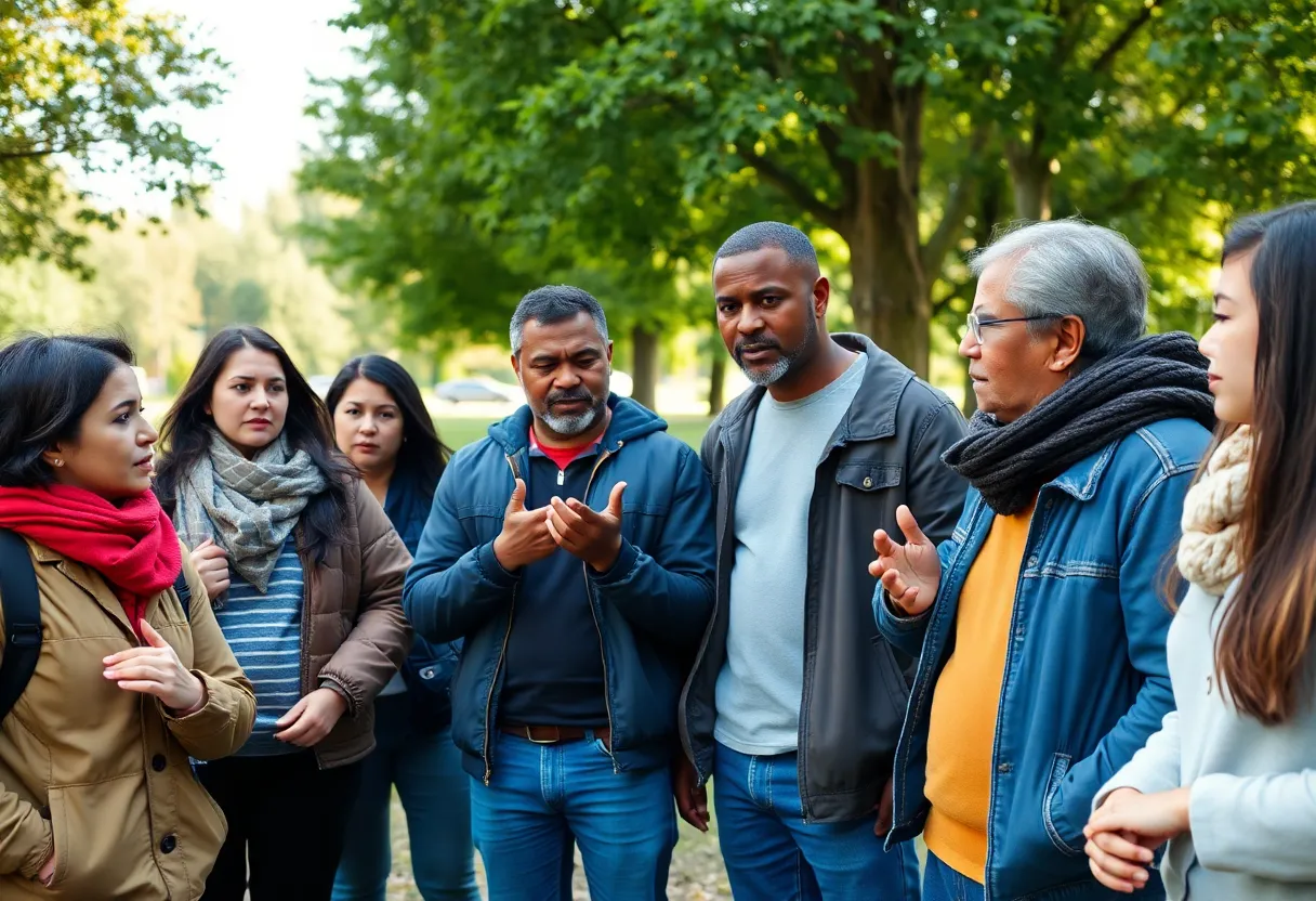 Residents of Tallahassee discussing safety awareness