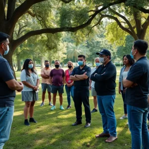 Community leaders in Tallahassee discussing safety measures.