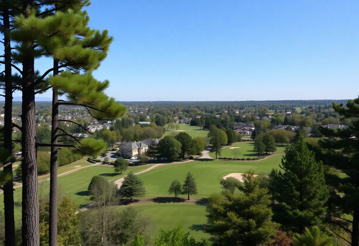 A golf course and community park in Tallahassee, showcasing green spaces for recreation.