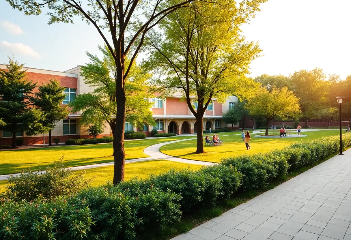 Vibrant school landscape in Tallahassee
