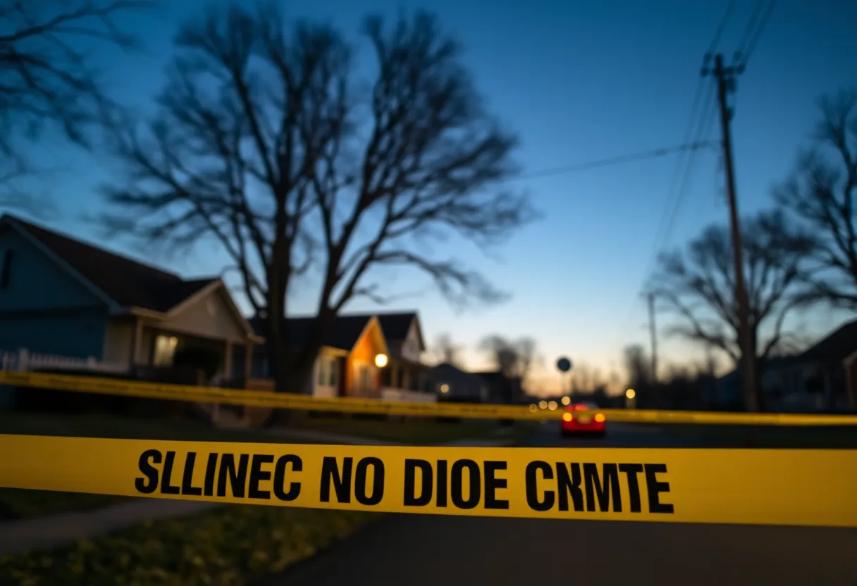 Police tape at a crime scene in Big Bend