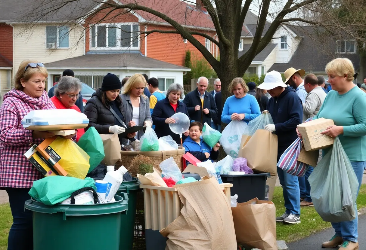 Residents participating in the Cash for Trash event in Tallahassee.