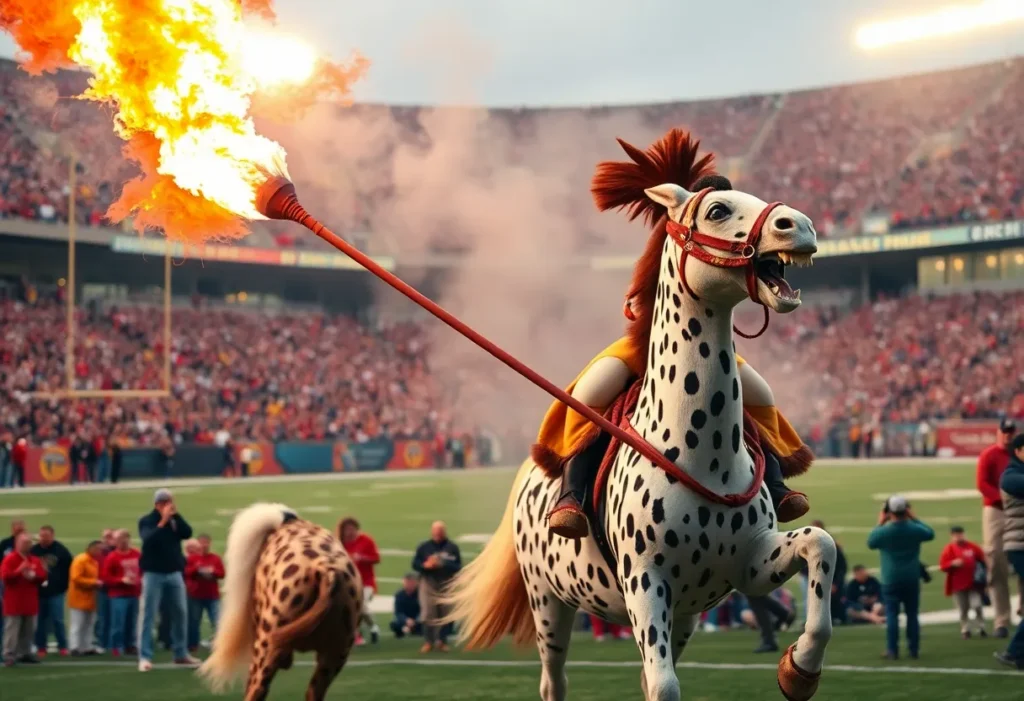 Chief Osceola rides Renegade during FSU's pregame ritual