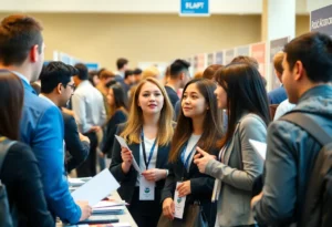 Students networking at FAMU Career Expo