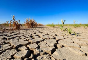 Dry farmland in Florida experiencing severe drought conditions.