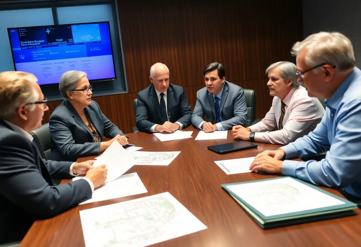 Local government meeting discussing Florida's SB 180 lawsuit