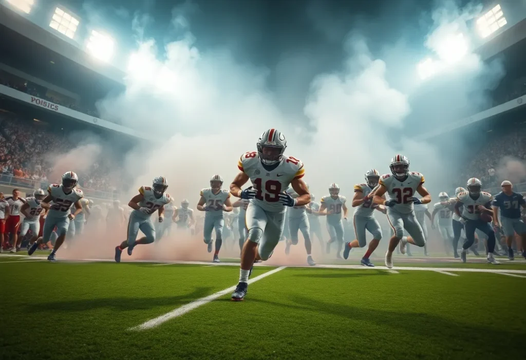 Florida State football team playing during a game