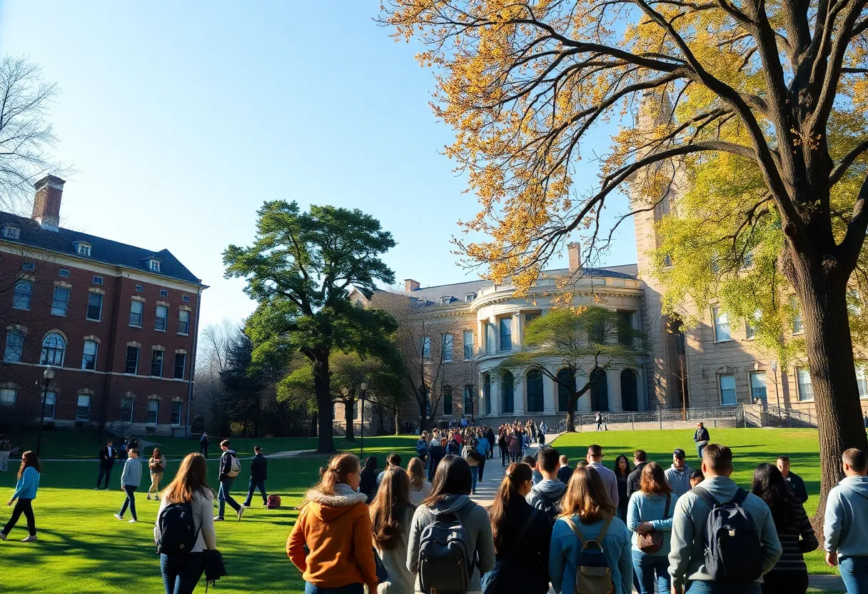 Florida State University Campus with students