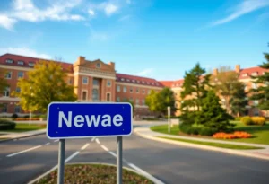 Florida University Campus Road Sign