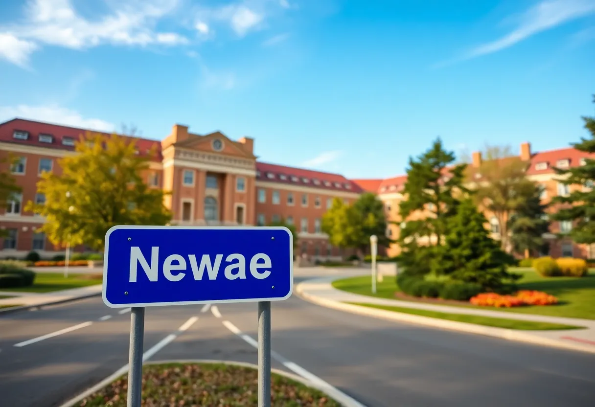 Florida University Campus Road Sign