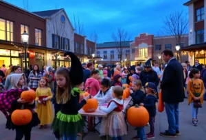 Families enjoying Halloween Fest activities at Tucker Civic Center