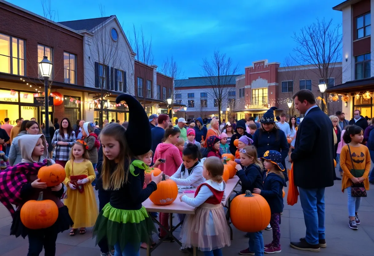 Families enjoying Halloween Fest activities at Tucker Civic Center