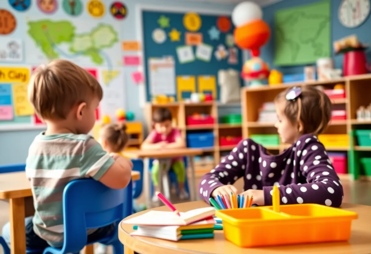 Children's educational materials in a Head Start classroom
