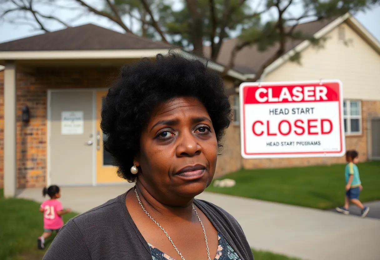 Concerned parent outside a closed Head Start program