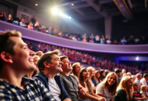 Audience enjoying a comedy show