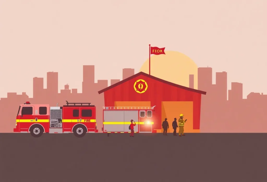 Firefighters preparing to respond at a fire station in Leon County